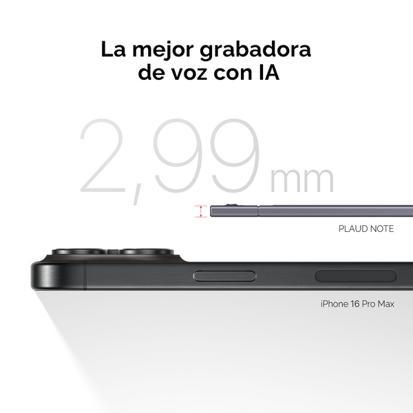 Grabadora de voz con IA PLAUD NOTE | Pack de 3
