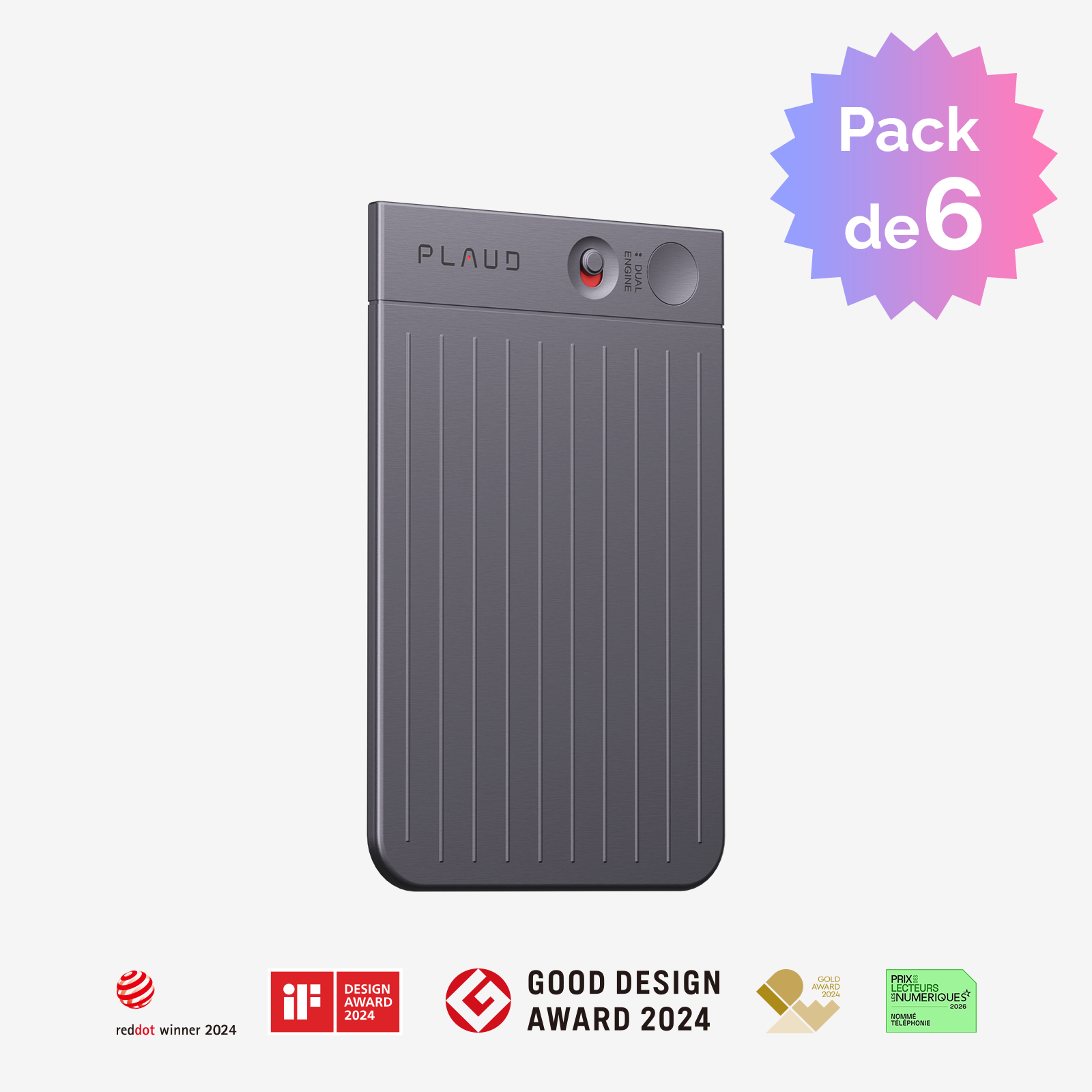 Grabadora de voz con IA PLAUD NOTE | Pack de 6