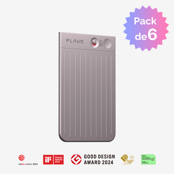 Grabadora de voz con IA PLAUD NOTE | Pack de 6
