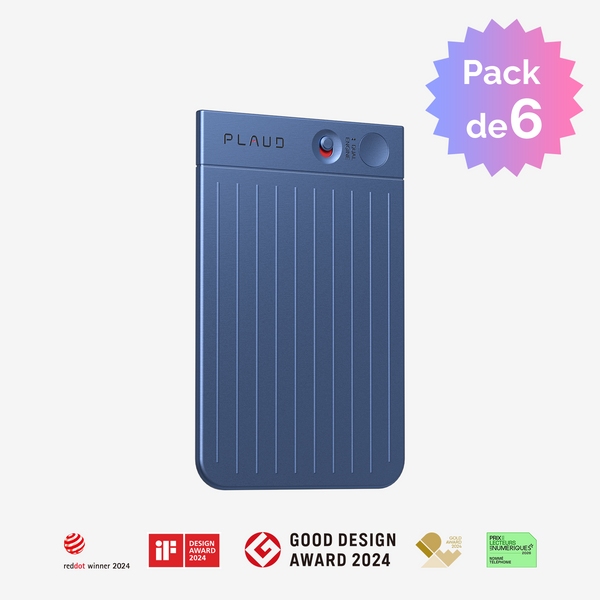 Grabadora de voz con IA PLAUD NOTE | Pack de 6

