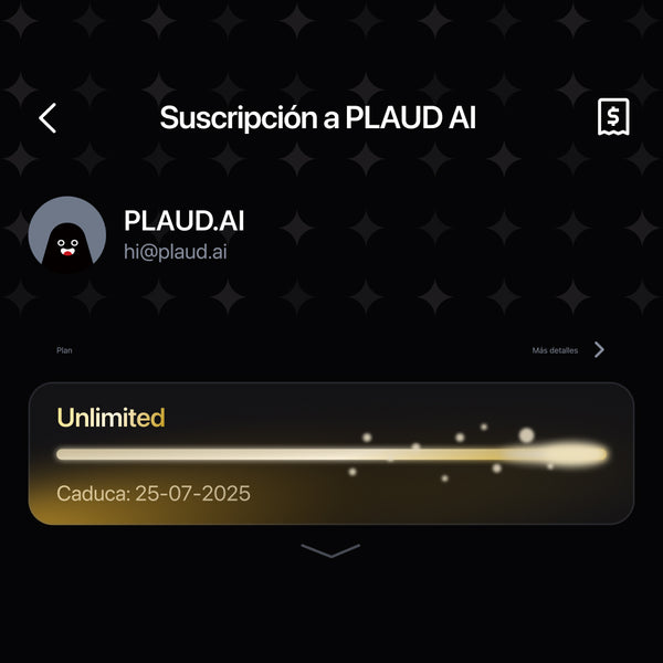 Suscripción ilimitado anual a PLAUD AI